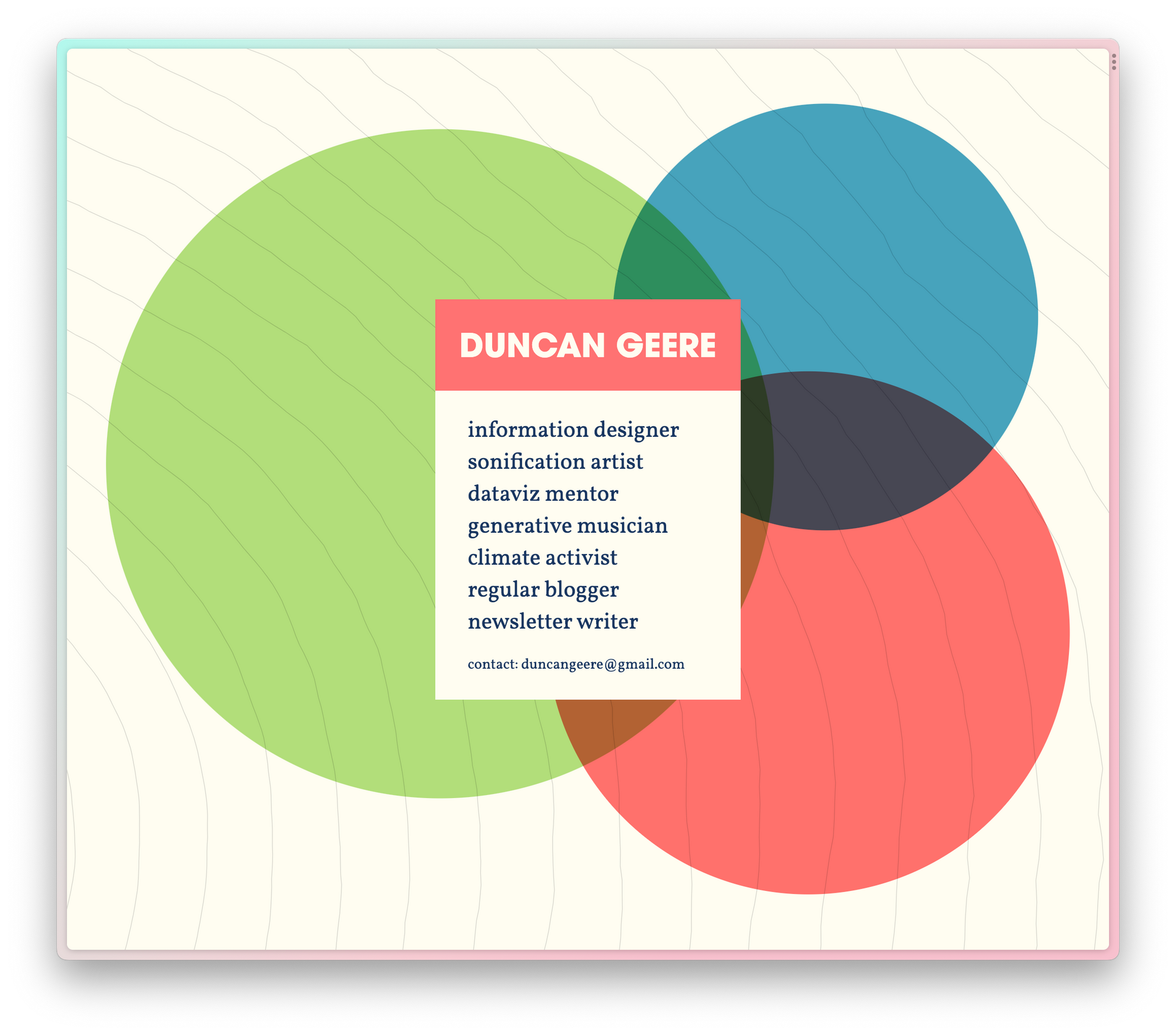 Duncan Geere's website